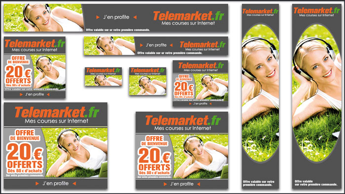 Une des nombreuses campagne d'affiliation créés pour Telemarket.fr