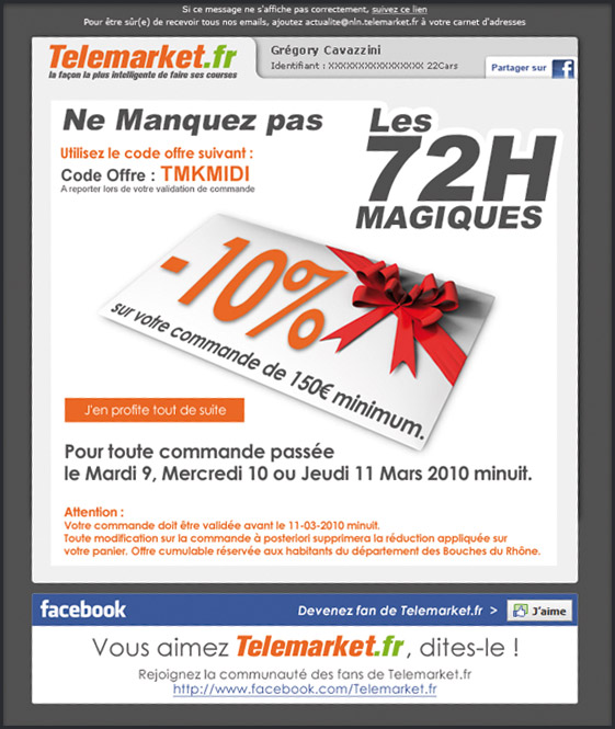 NewsLetter Offre Marketing Telemarket.fr