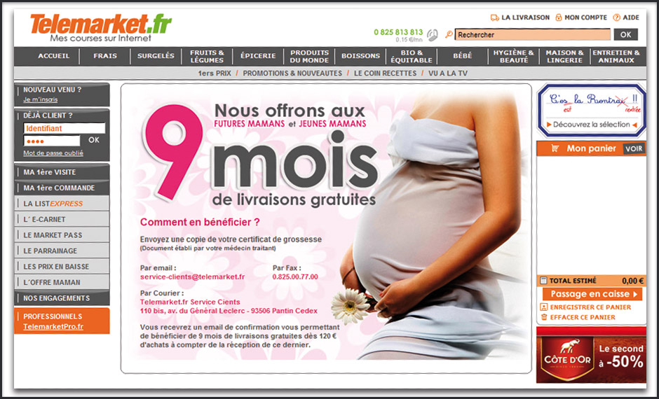 Page spéciale 'Jeune et Future Maman'. + maintient du site web + évolution de la navigation...